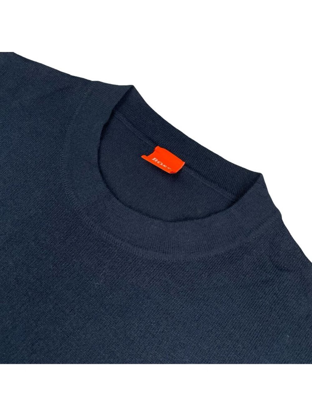 Hugo Boss Men's Cotton Blend Crewneck Pullover Sweater Navy Blue • Italy • 2XL